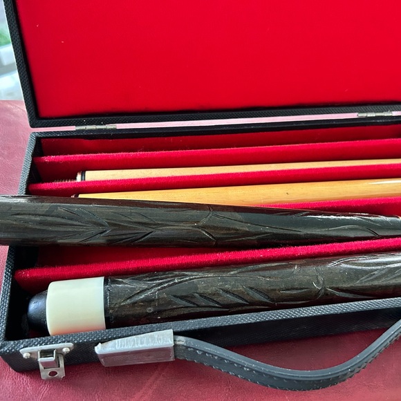 Vintage 5 Piece Wooden Pool Cue Stick - Picture 5 of 9
